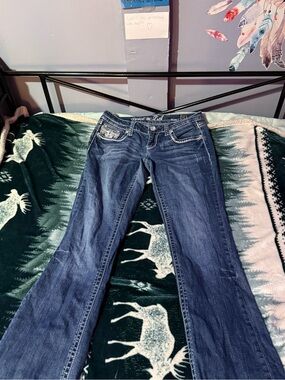 Dark Blue Women's Bootcut Jeans - Unknown Brand